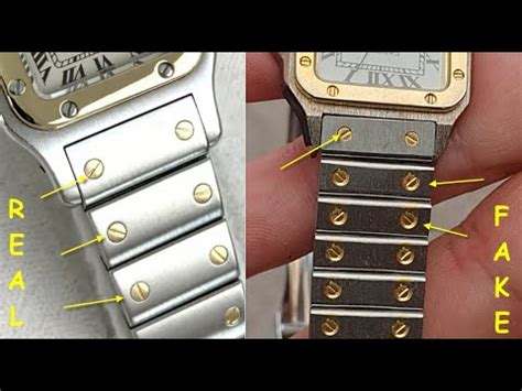 fake cartier santos watch vs real|cartier santos watch counterfeit.